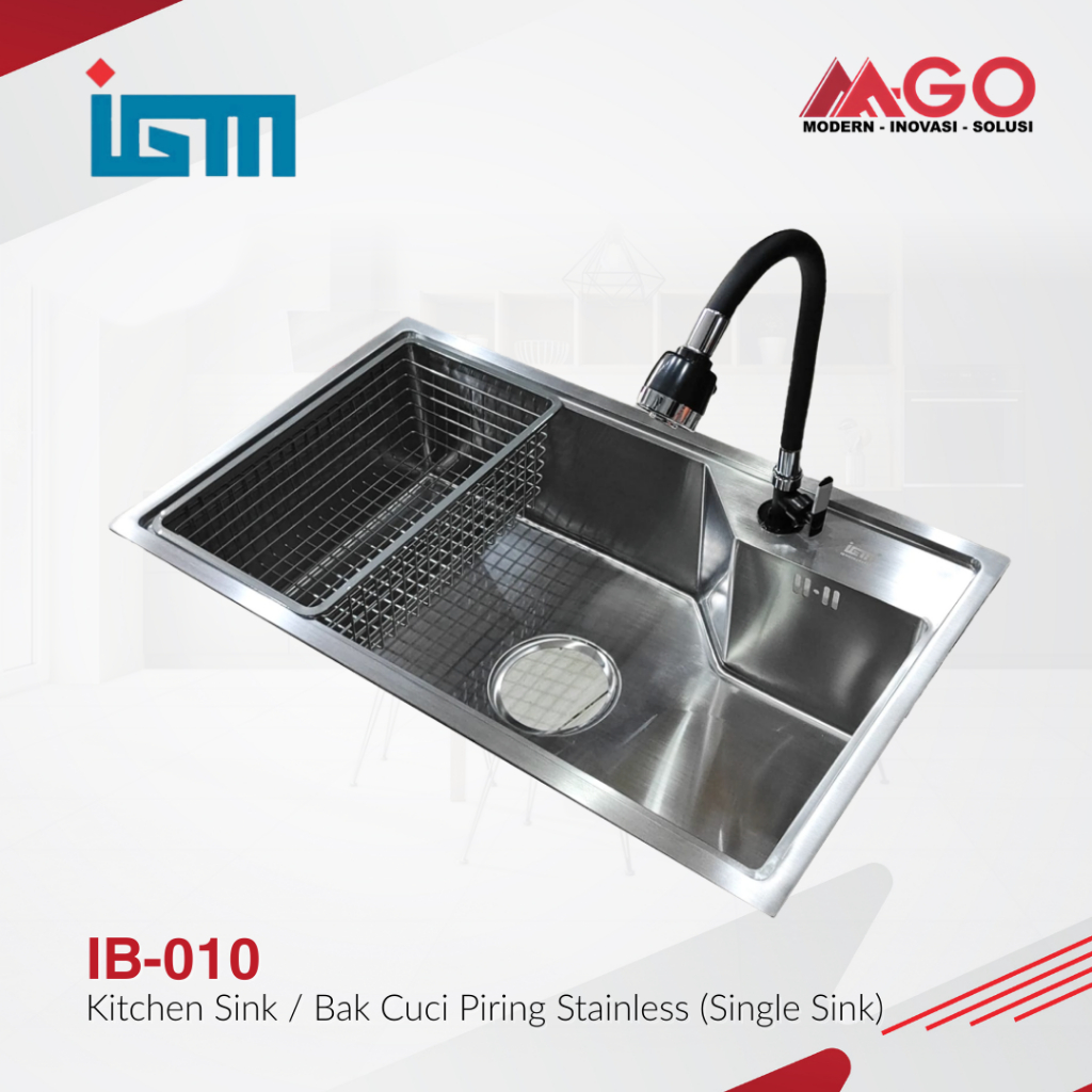 Kitchen Sink / Bak Cuci Piring Stainless Steel IGM IB-010 (single sink)