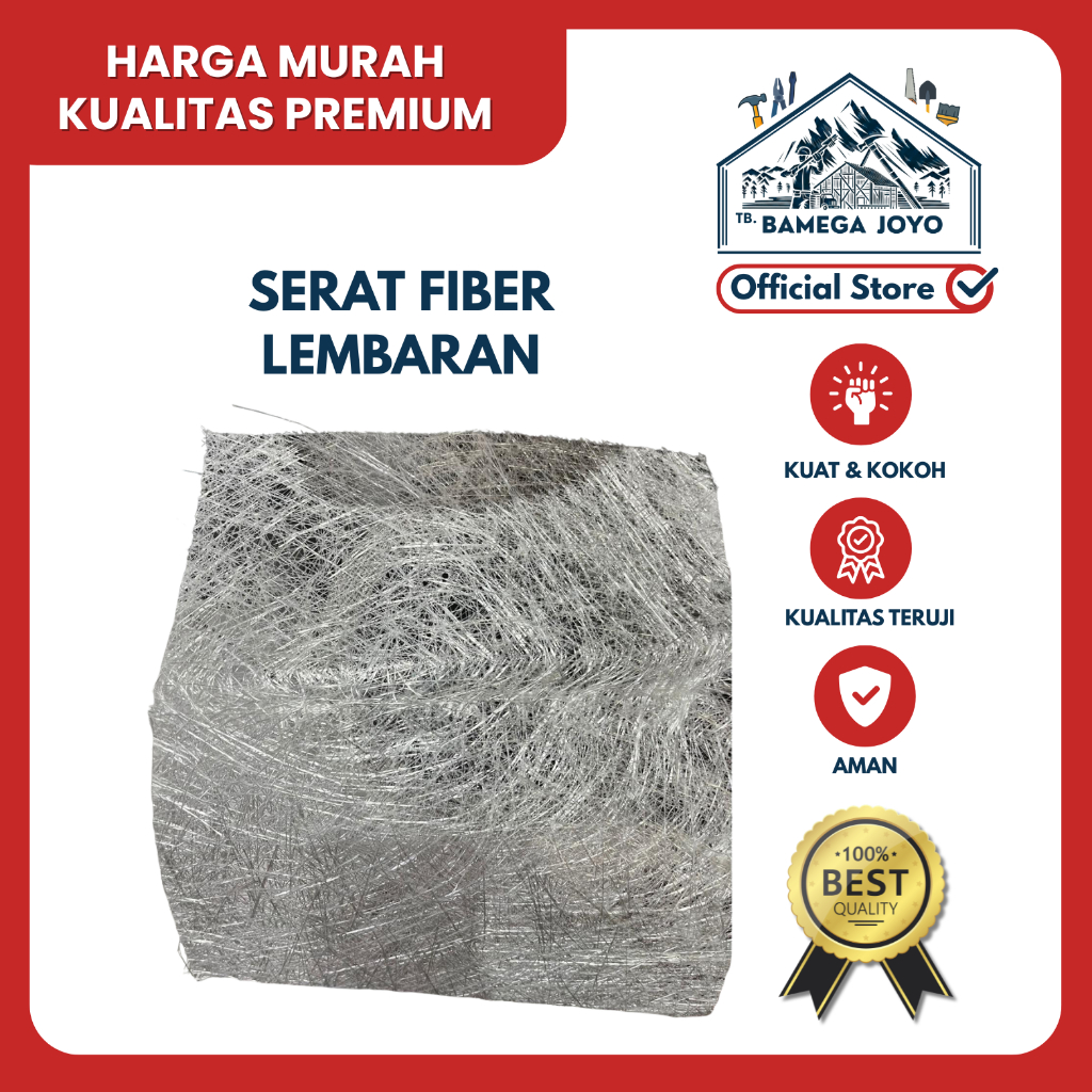 FIBERGLASS MAT / SERAT FIBER LEMBARAN – SERAT FIBER KUAT & TAHAN LAMA UNTUK LAMINASI & KONSTRUKSI