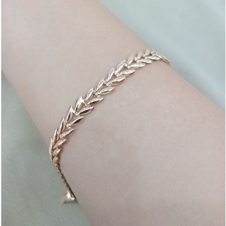 gelang emas tua variasi daun lebar