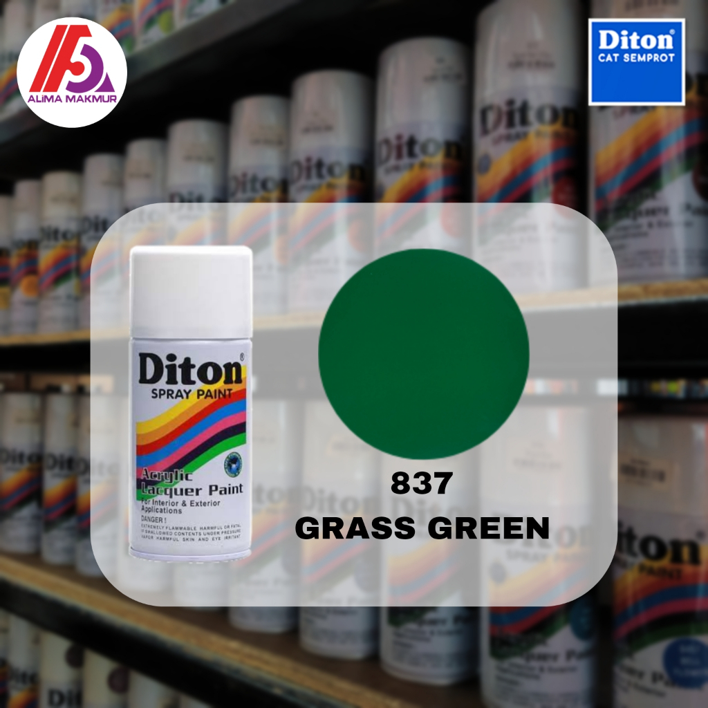Diton Acrylic 837 Grass Green 300cc / Pilok Diton Hijau / Pilok Diton Grass Green