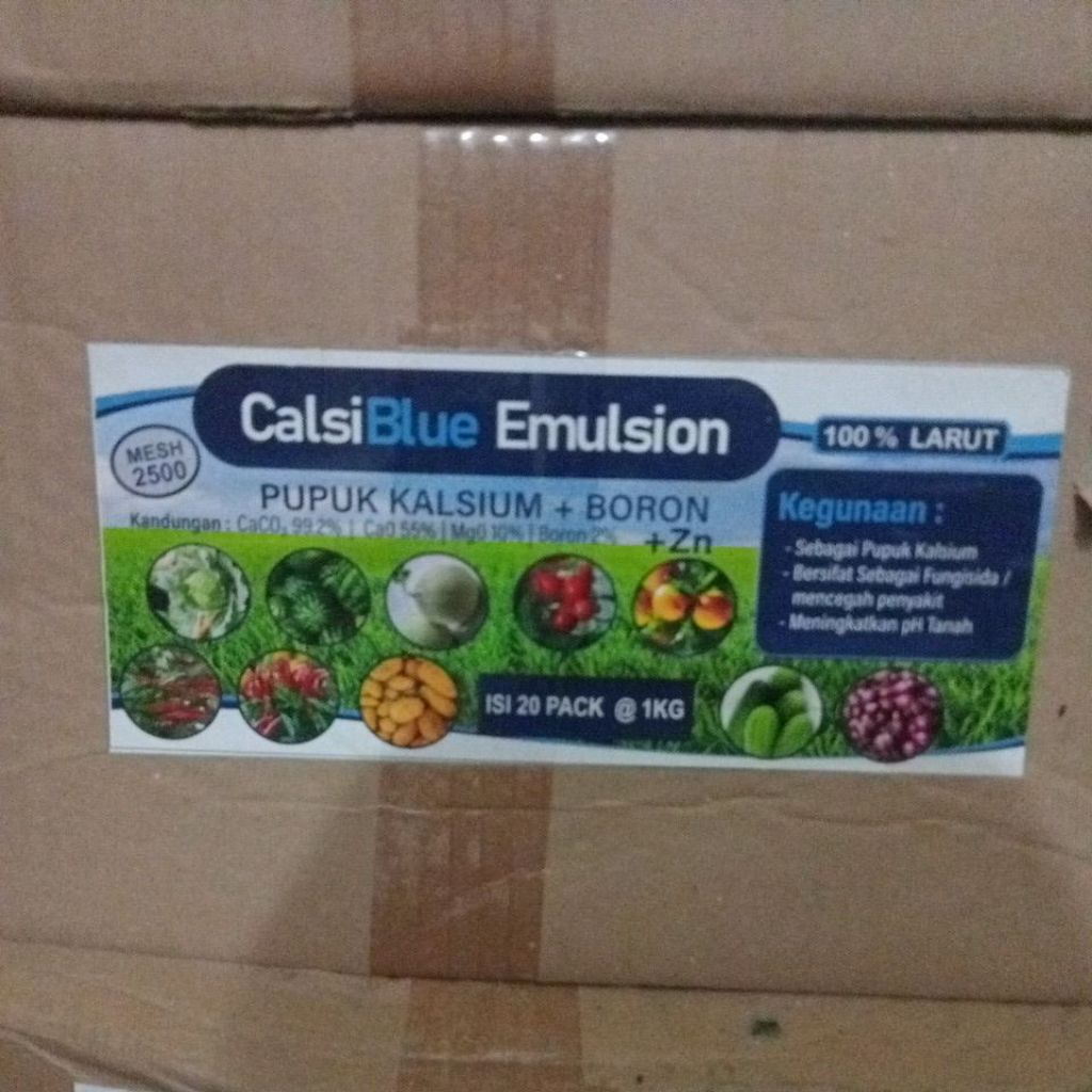 PUPUK KALSIUM + BORON + ZN CALSIBLUE EMULSION MES 2500 ISI 1KG