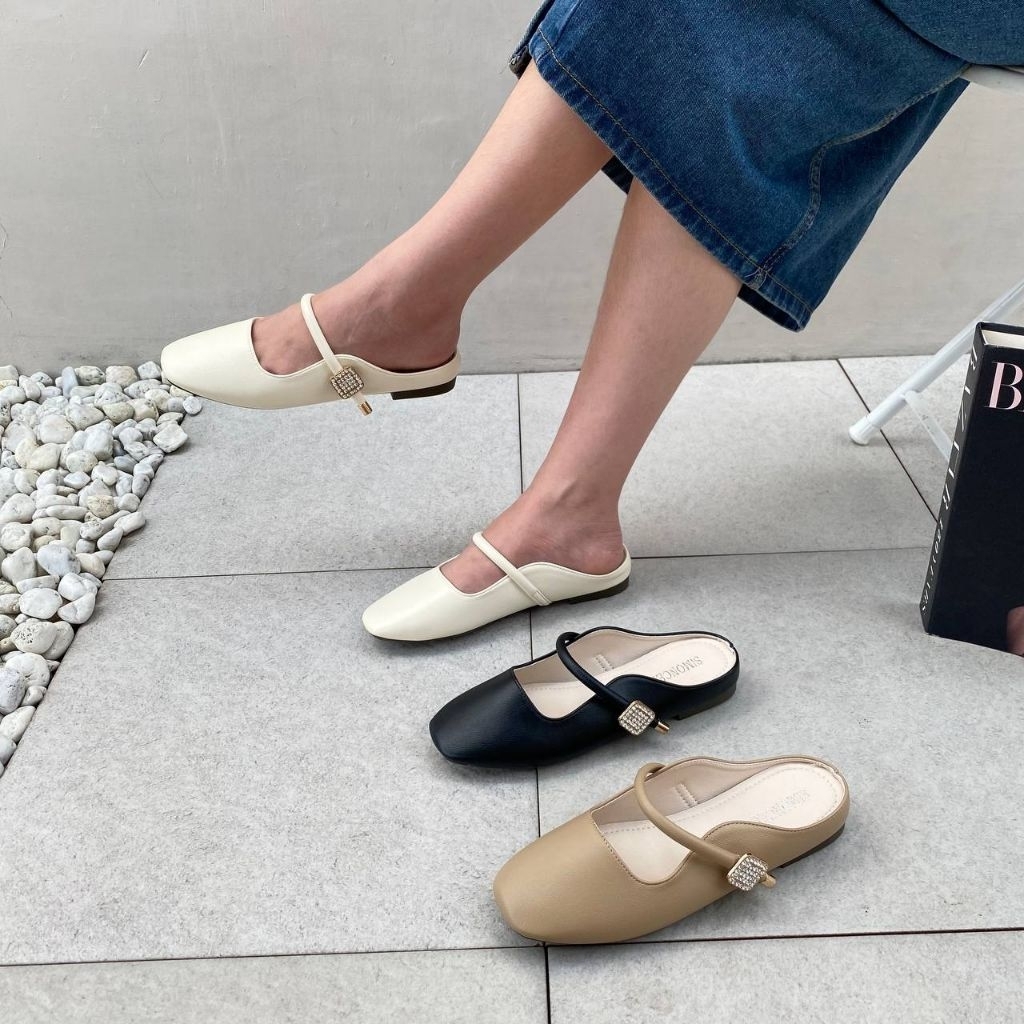 Simoncelli Sandal Flat Wanita | Sandal Wanita | Sandal Pesta | Kondangan | Sandal Korea | Sendal Ker