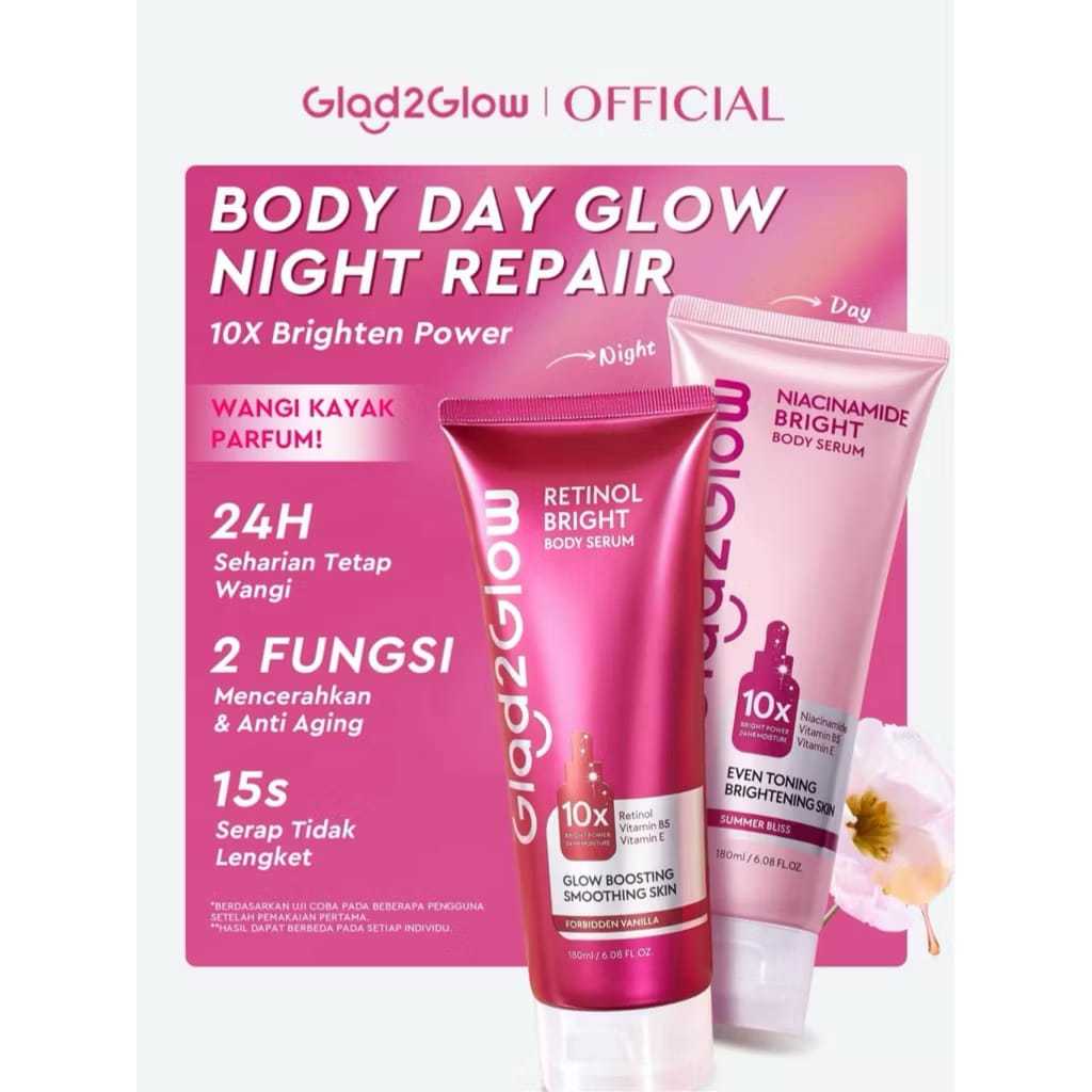 Glad2Glow Body Bright Serum/Glad2Glow Retinol Body Serum