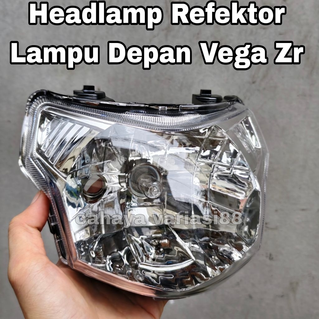 Headlamp Refektor Lampu Depan Vega Zr Plus Bohlam Soket Batok Lampu Depan Motor Vega Zr  full Set Bo