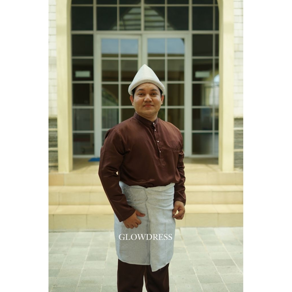 ​Setelan Baju Melayu Pria Teluk Belanga – Baju Kurung Malaysia & Adat Melayu Dewasa