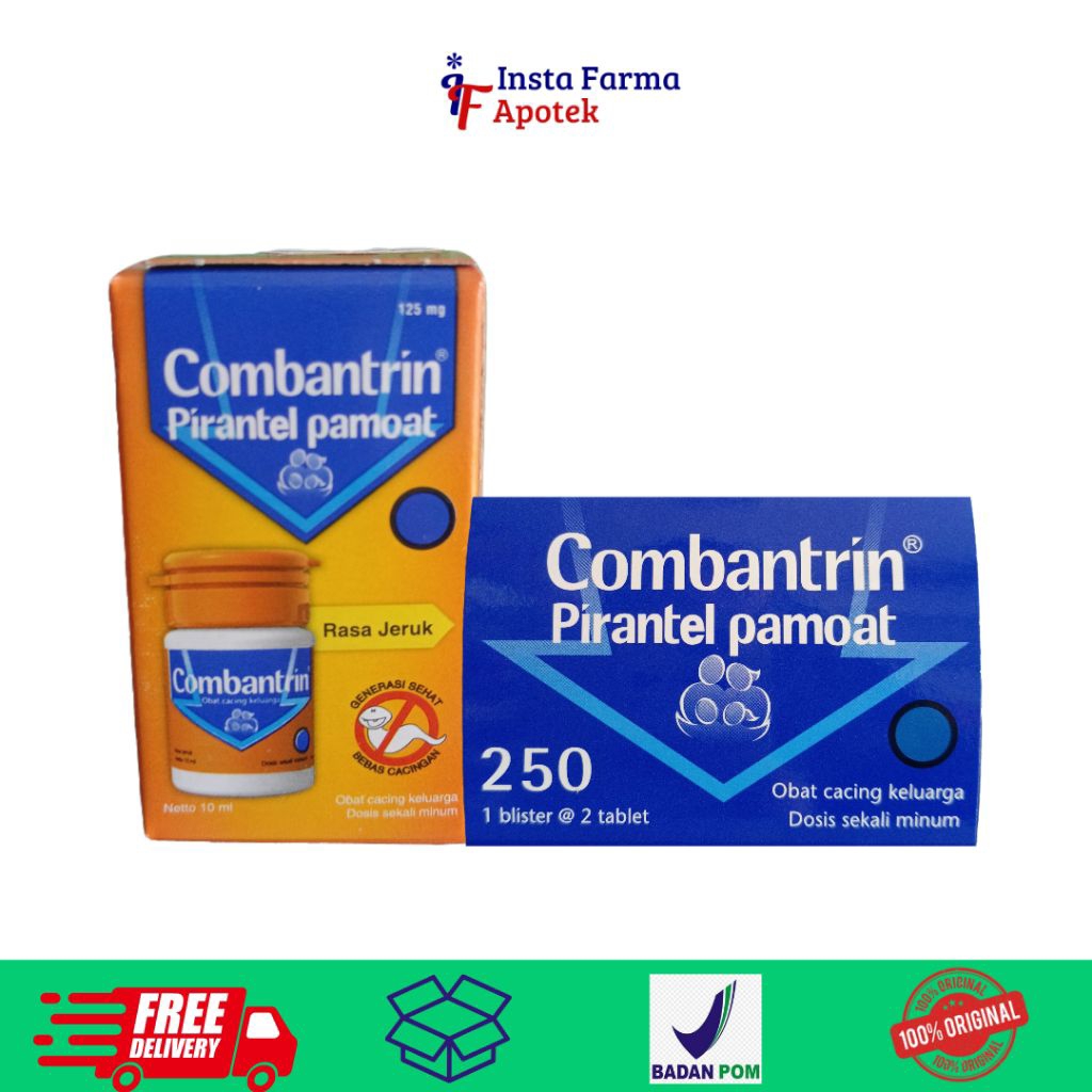 Combantrin Tablet 250 Combantrin syrup obat cacing anak dan dewasa