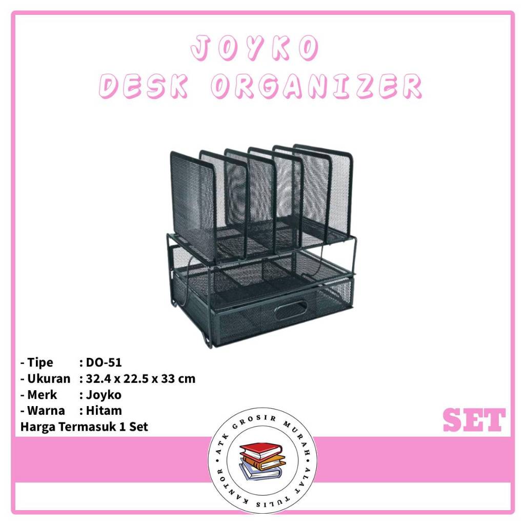 Joyko - Desk Meja Organizer ATK DO-51 Hitam - Set