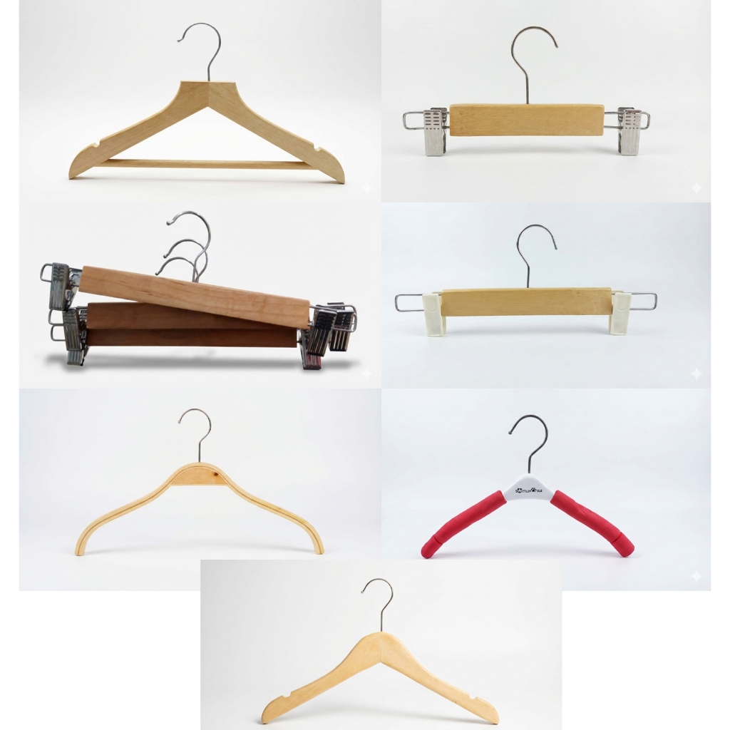 (BEKAS) Gantungan Baju Kayu / Hanger Kayu Jepit Anak2