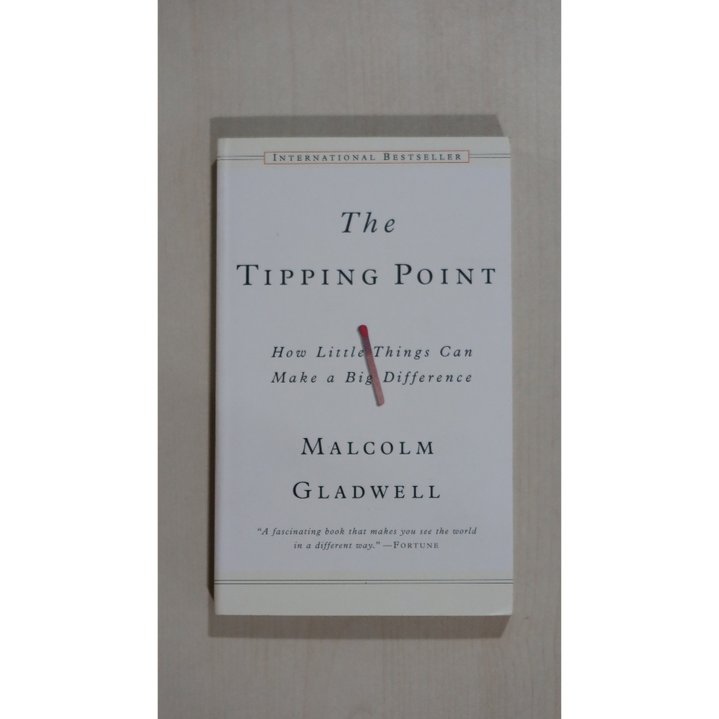 THE TIPPING POINT. Author by: Malcom Gladwell. ISBN: 9780316679077