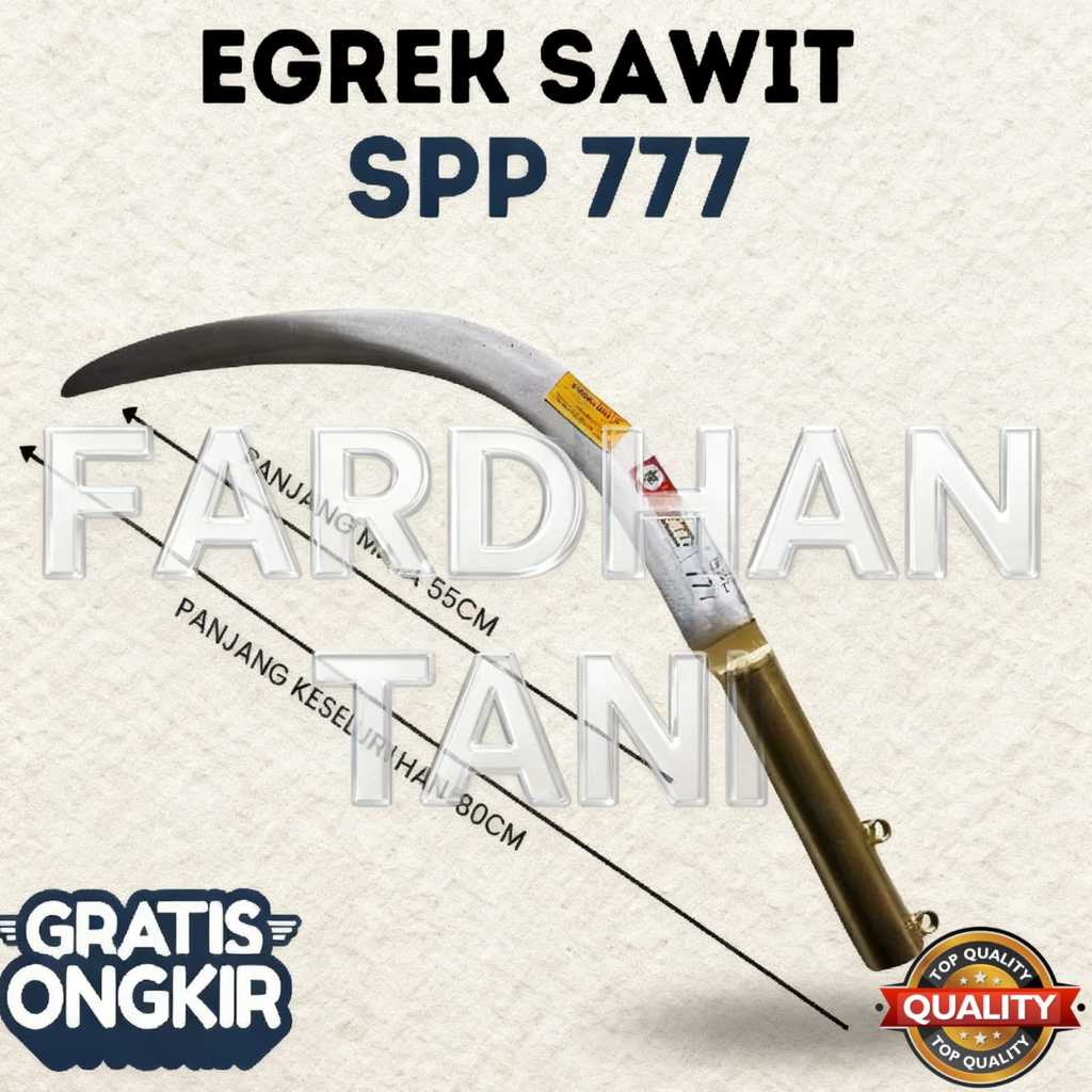 EGREK SAWIT SPP 777 KOLONG+TAJI SUPER TAJAM/ALAT Panen Baja Per Asli Tanpa Asah Siap Pakai - FARDHAN