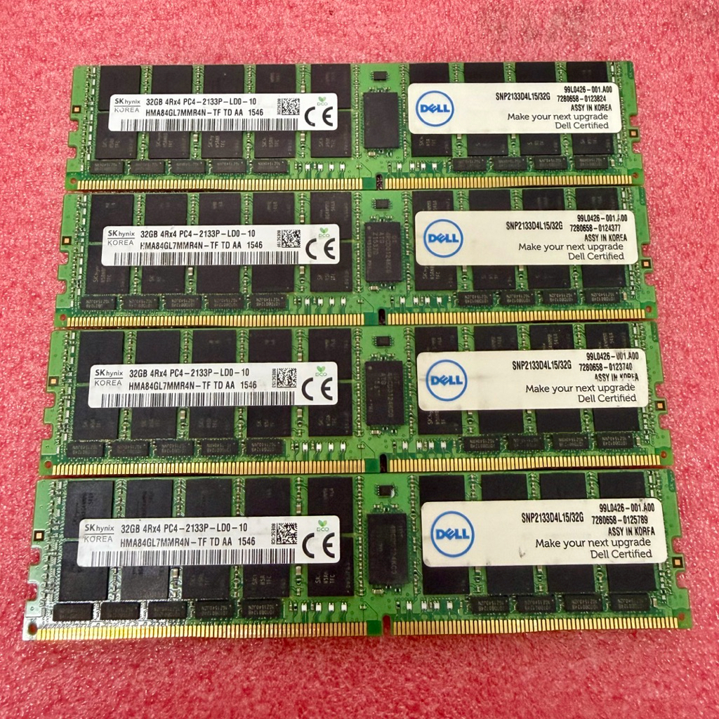 RAM Server 32GB LRDIMM DDR4 SK Hynix HMA84GL7MMR4N-TF PC4-2133P | Dell Certified
