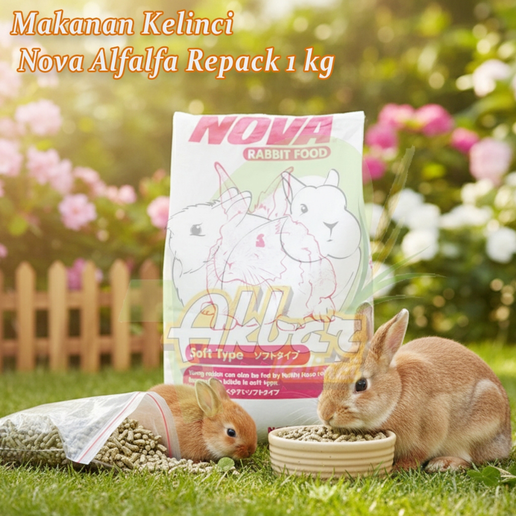 Makanan Pakan Pelet Kelinci NOVA 1kg Repack | nova rabbit food 1 kg