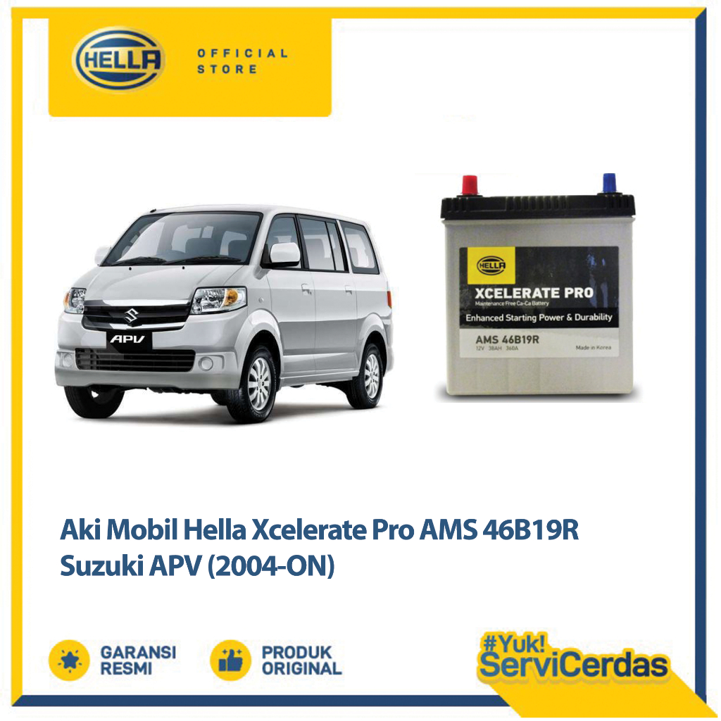 Aki Mobil Hella Suzuki APV 2004 - now XCELERATE PRO AMS NS40Z- Aki Mobil Kering