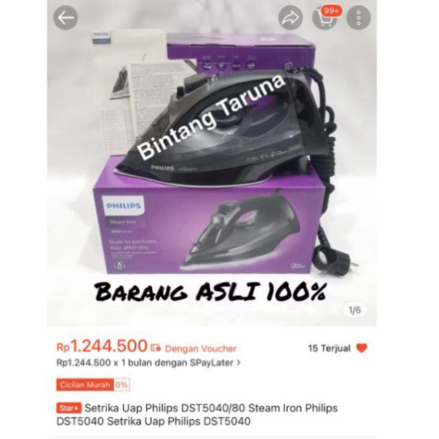 setrika uap philips iron steam philips