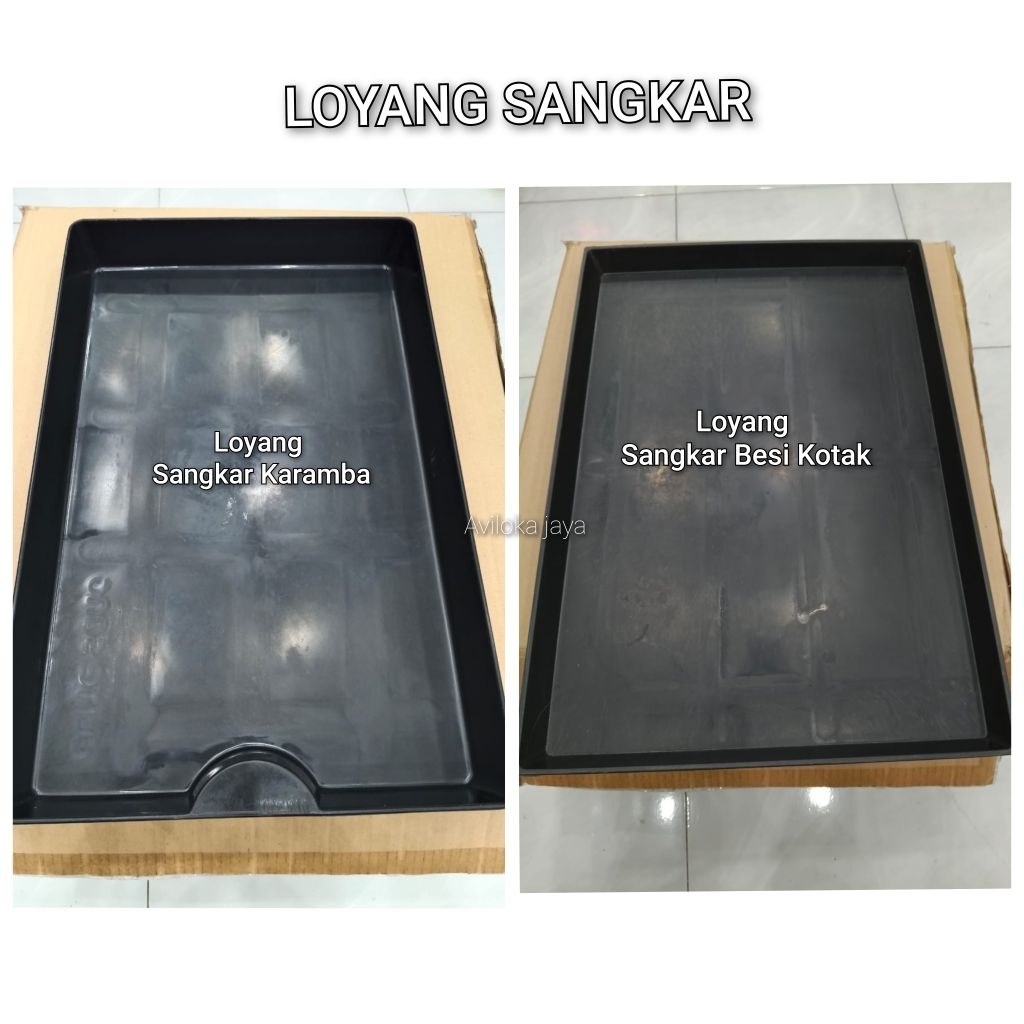Loyang sangkar burung besi kotak & loyang sangkar karamba