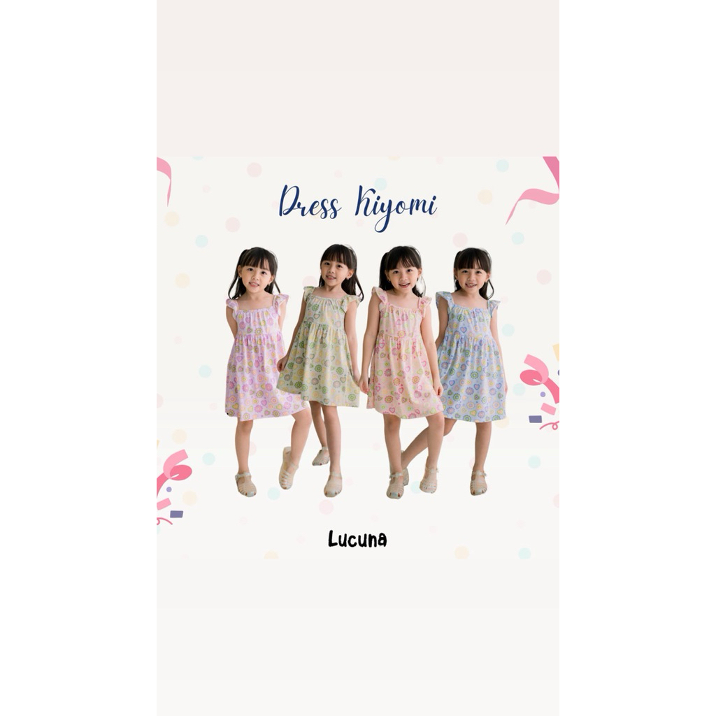 Lucuna Dress Kiyomi - Dress Anak Perempuan {Size 1-5 Tahun}