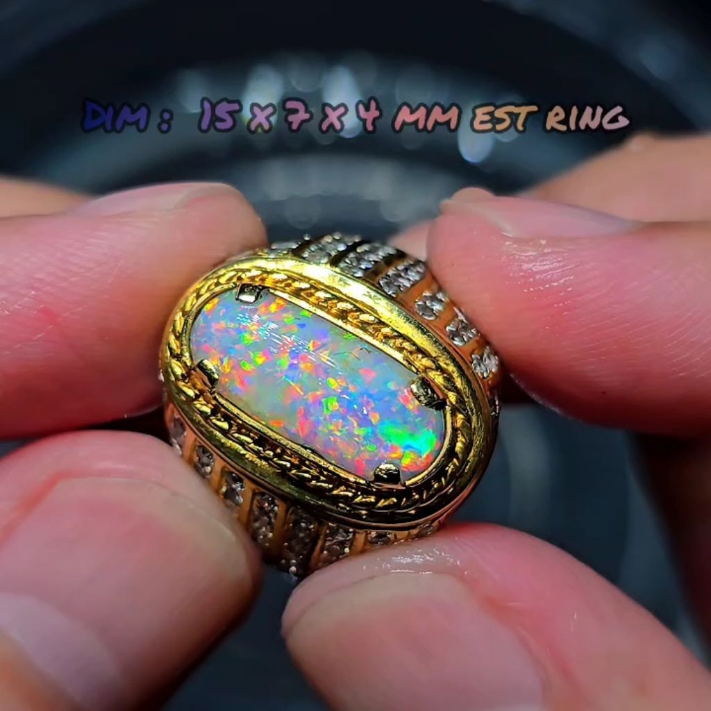 Batu Cincin Kalimaya Milky Banten Top Quality Jarong Siang Malam Super Ring Perak