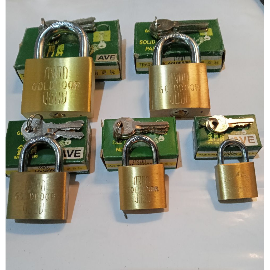 Gembok Kuningan GOLDDOOR BRAND 20mm Original