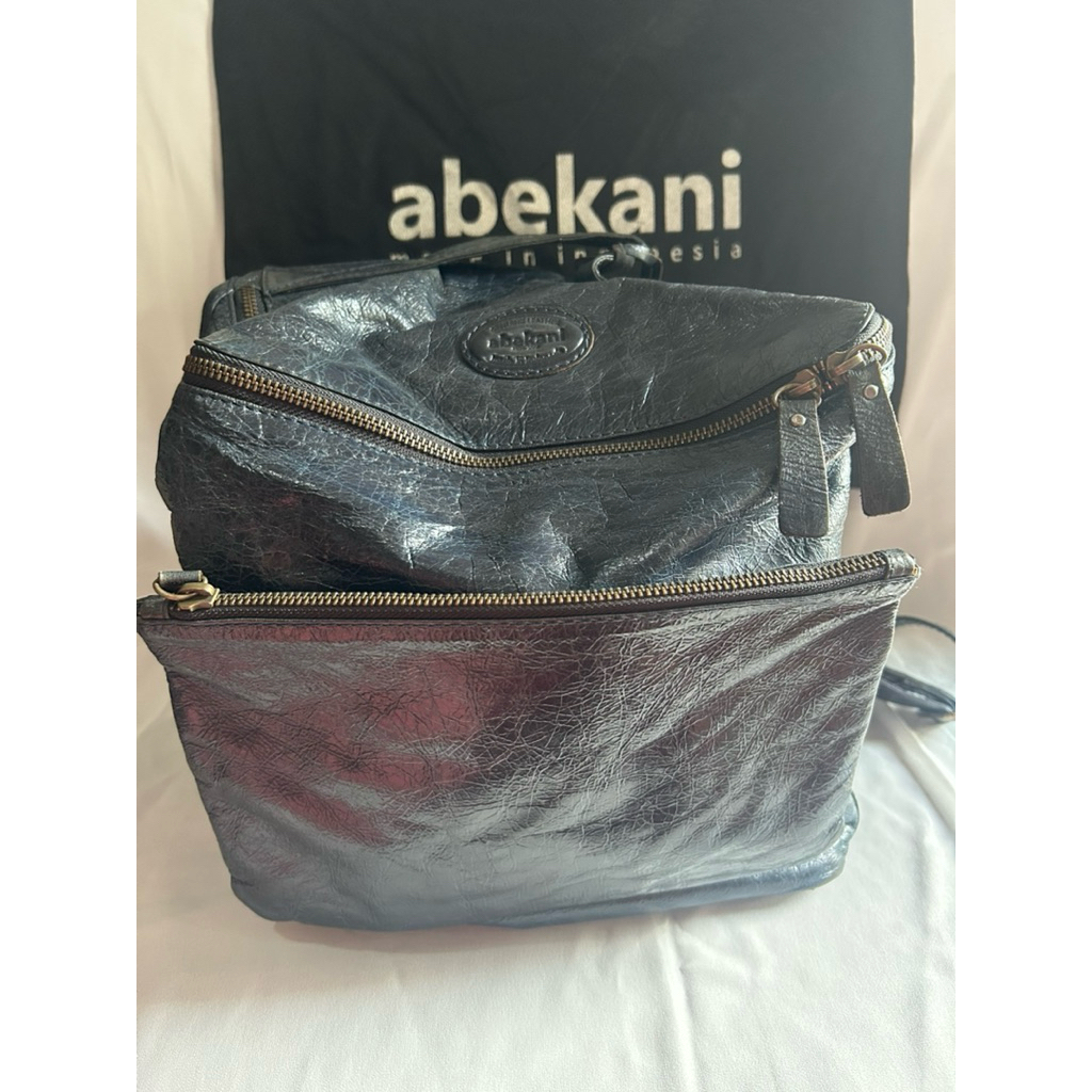 clearance sale preloved | Tas Ransel Kulit ABEKANI BP5-L ori VVGC
