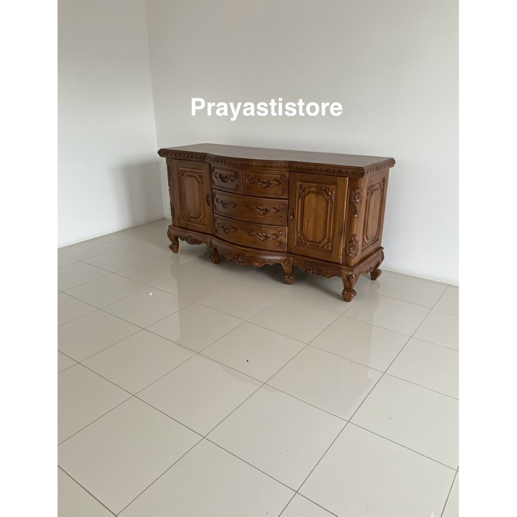 Bufet Tv Ukir Kayu Jati Bufet Tv Ukir Jati Meja Tv Ukir Model Salina Bahan Kayu Jati