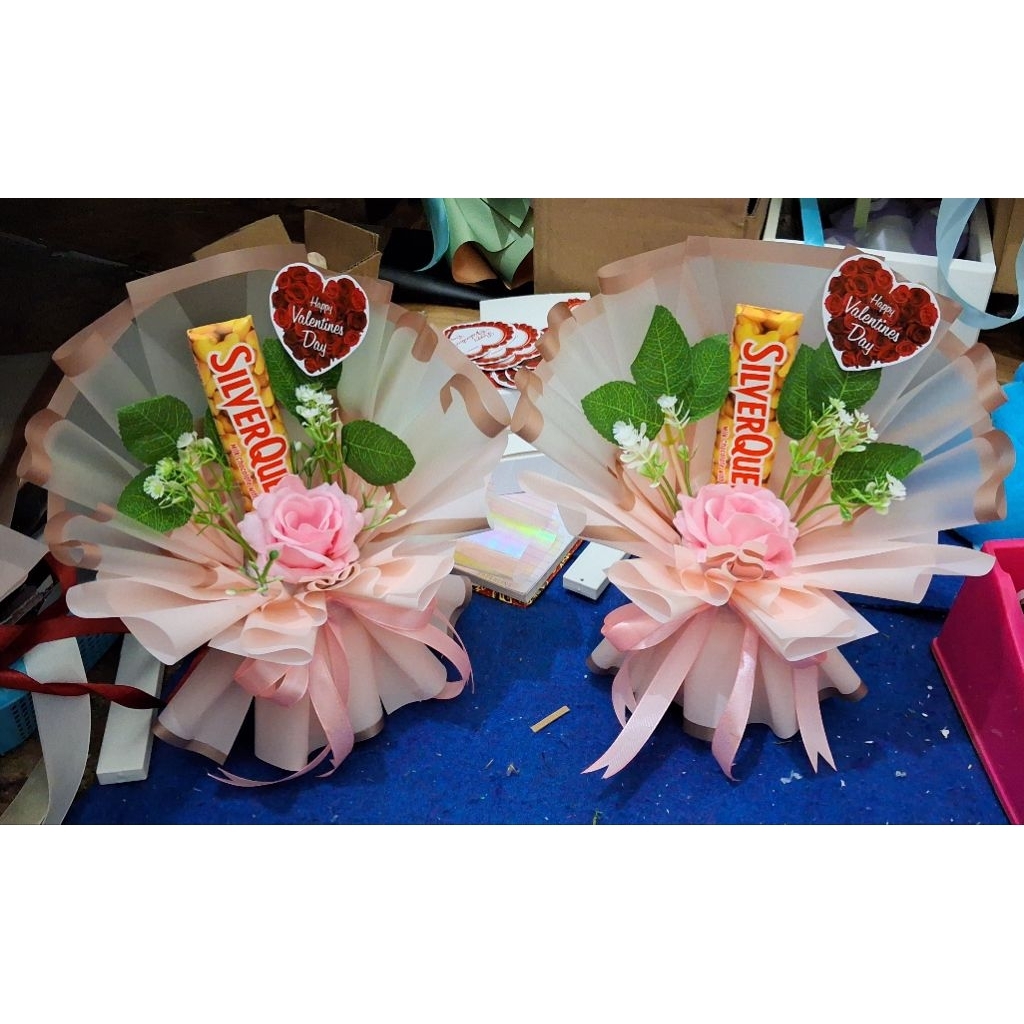 Buket coklat valentine mini low budget kado pacar / kado ulang tahun / kado valentine