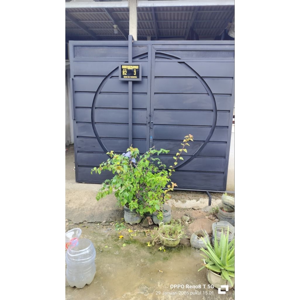 pagar Doble sliding& pintu lipat handerson kombinasi kaca