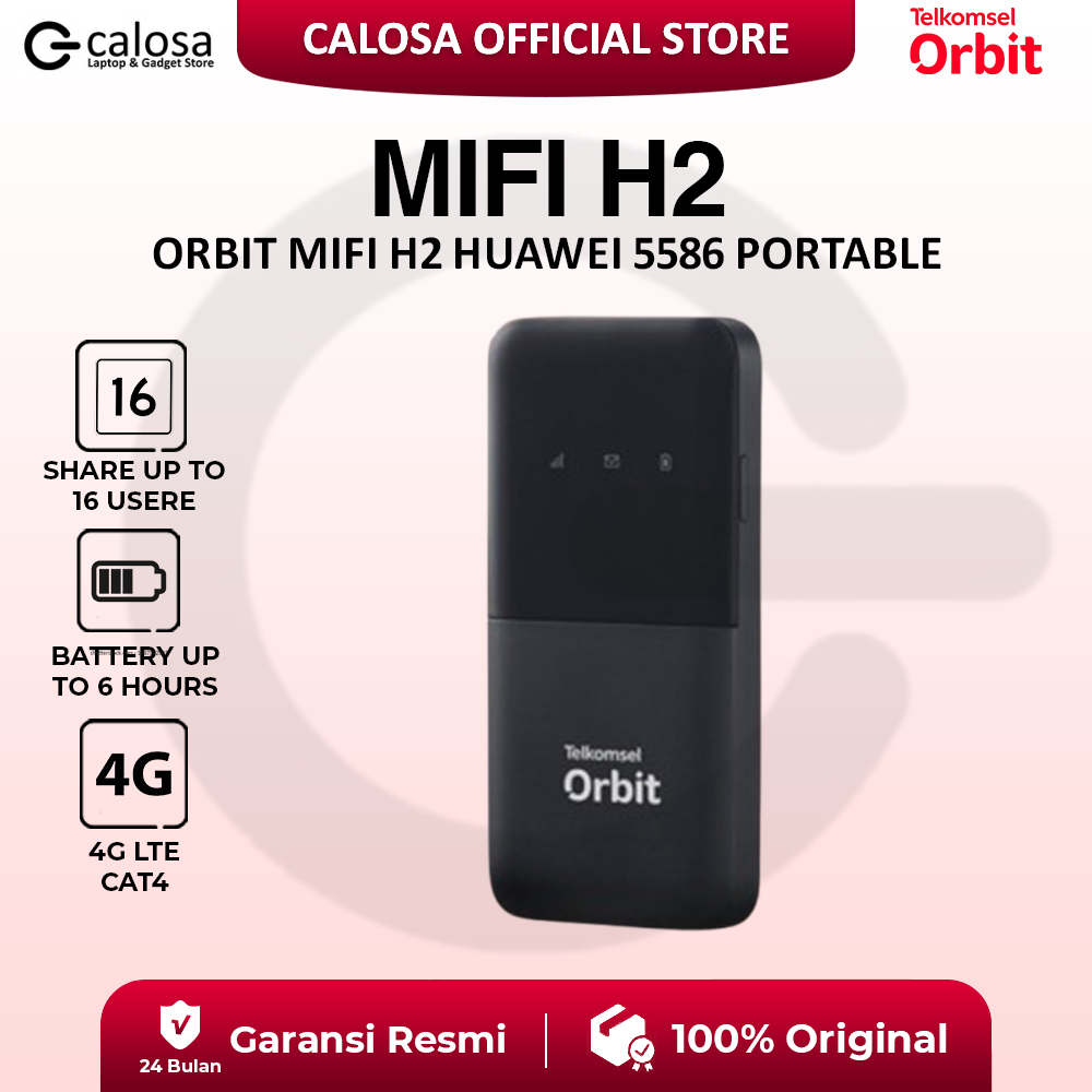ORBIT MIFI H2 HUAWEI 5586 Modem Wifi Mifi Portable Telkomsel
