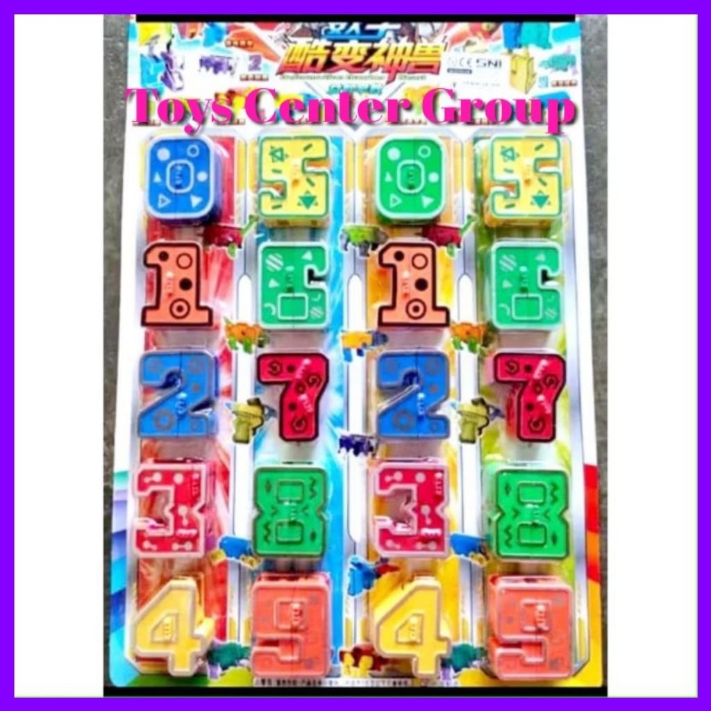 10pcs Robot angka 0-9