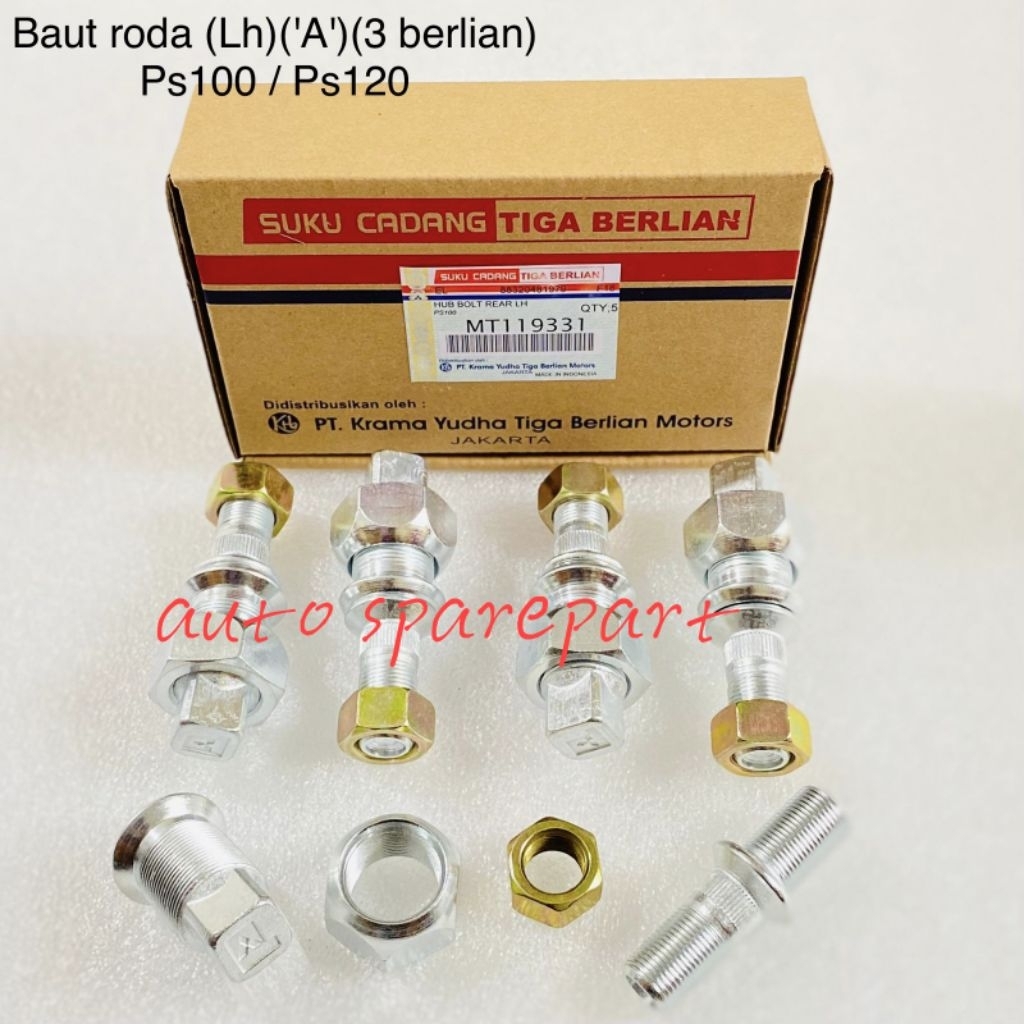 BAUT RODA BOLT RODA BELAKANG KIRI MITSUBISHI PS100 PS120 ASLI ORIGINAL MT119331