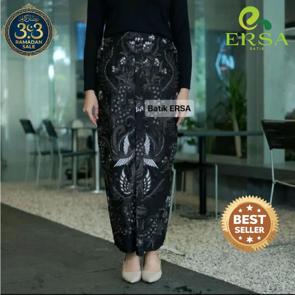 Rok Batik Wanita Jarik Wiru Solo 3.3 Ramadhan Sale Diskon | Rok Batik Jumbo M-XXL Motif Gurdo Hitam