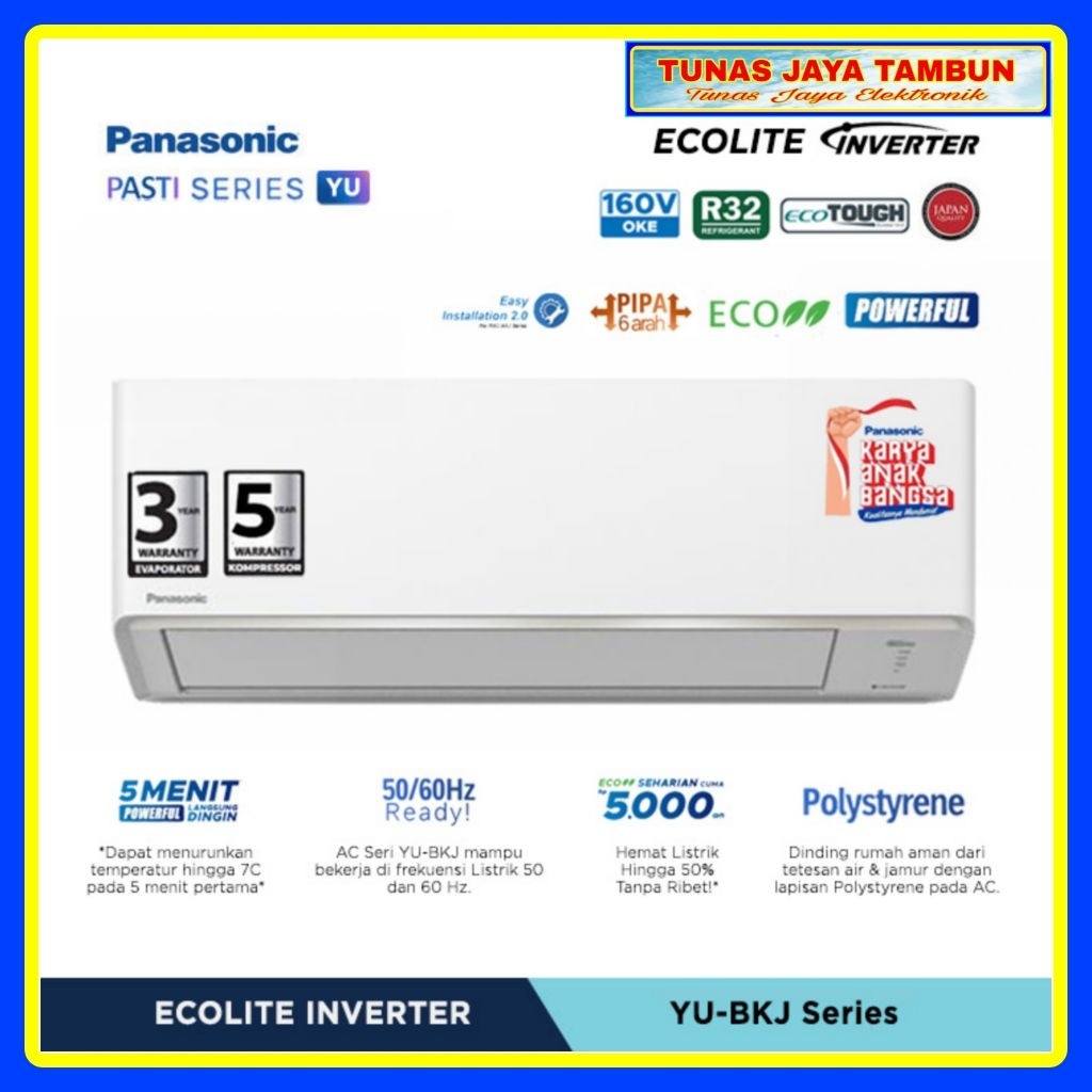 AC PANASONIC YU 09 BKJ / AC PANASONIC 1 PK INVERTER YU9BKJ / PANASONIC CS/SU YU09BKJ INVERTER 1 PK