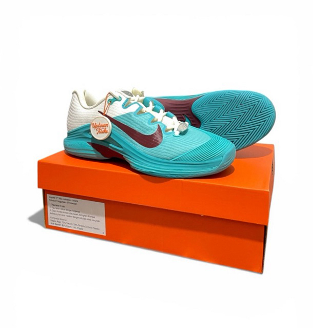 Nike Tenis Women Vapor 12 Hard Court Roland Garros Dusty Cactus Sepatu Tennis Wanita HJ6650-300 (100