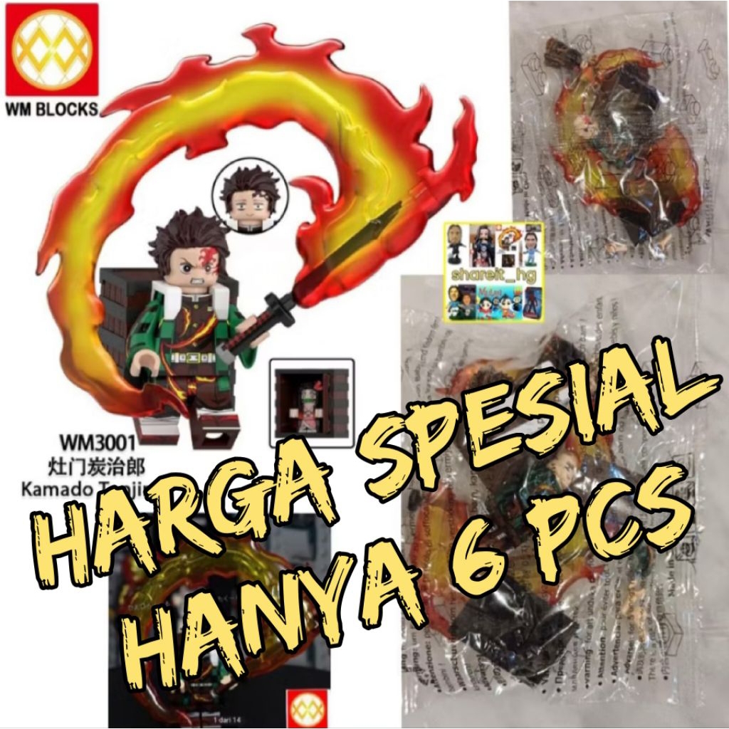 WM Blocks Demon Slayer, Tanjiro tarian dewa api