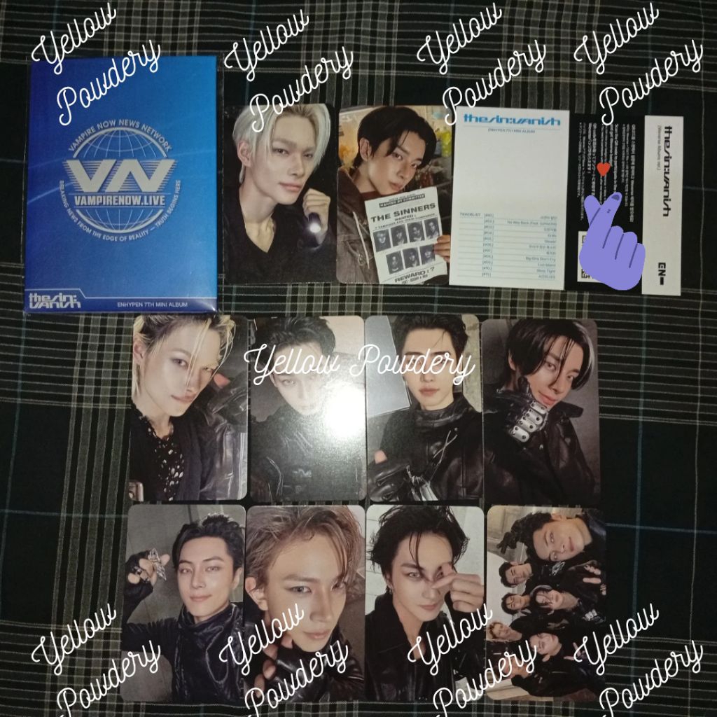ENHYPEN WEVERSE THE SIN VANISH ALBUM SHARING PHOTOCARD HEESUNG JUNGWON JAKE NIKI SUNOO SUNGHOON JAY 