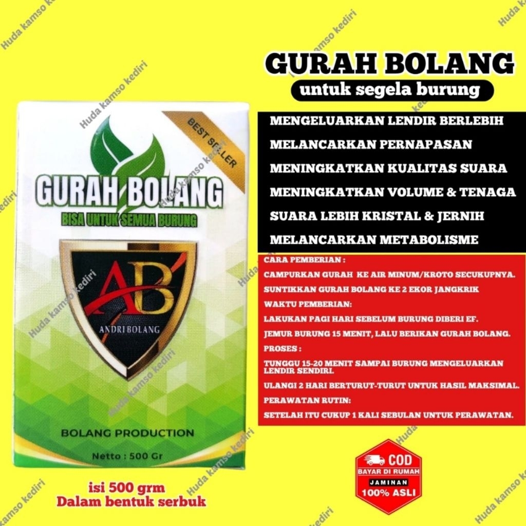 GURAH BOLANG OBAT GURAH burung untuk segala jenis burung