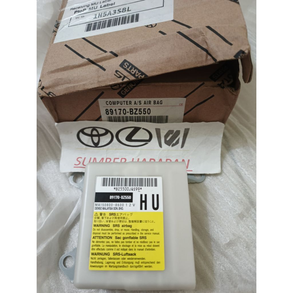 modul computer airbag agya ayla original 89170-BZ550