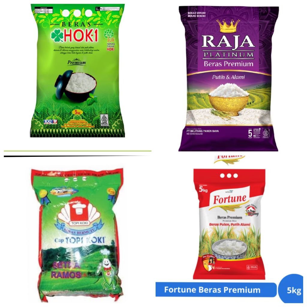 Beras 5kg Raja Platinum / HOKI / RAJA ULTIMA