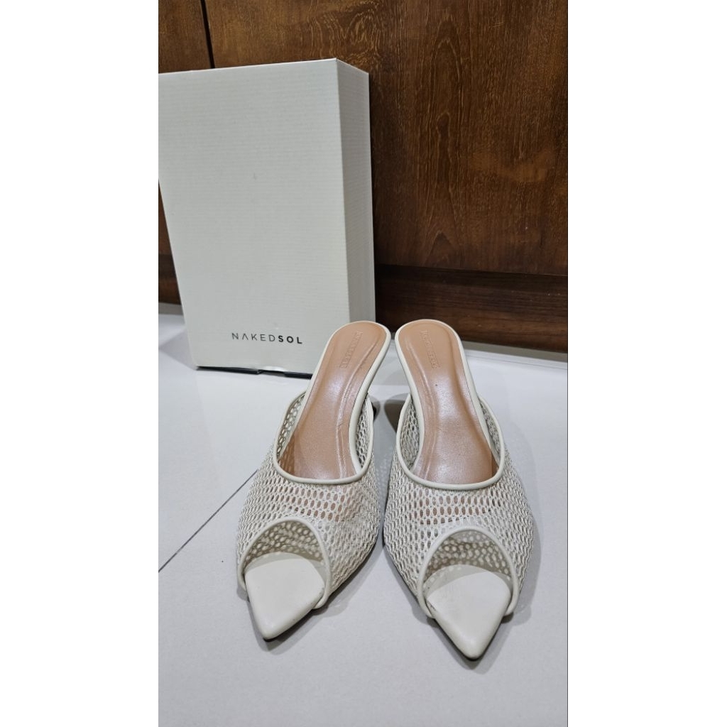 preloved nakedsol calla heels oat size 42