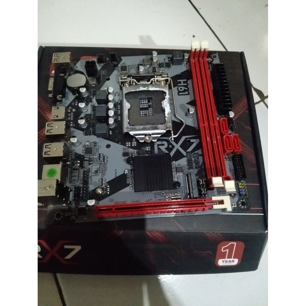 Motherboard H61 RX7 Bekas | LGA 1155 | DDR3 | Siap Pakai