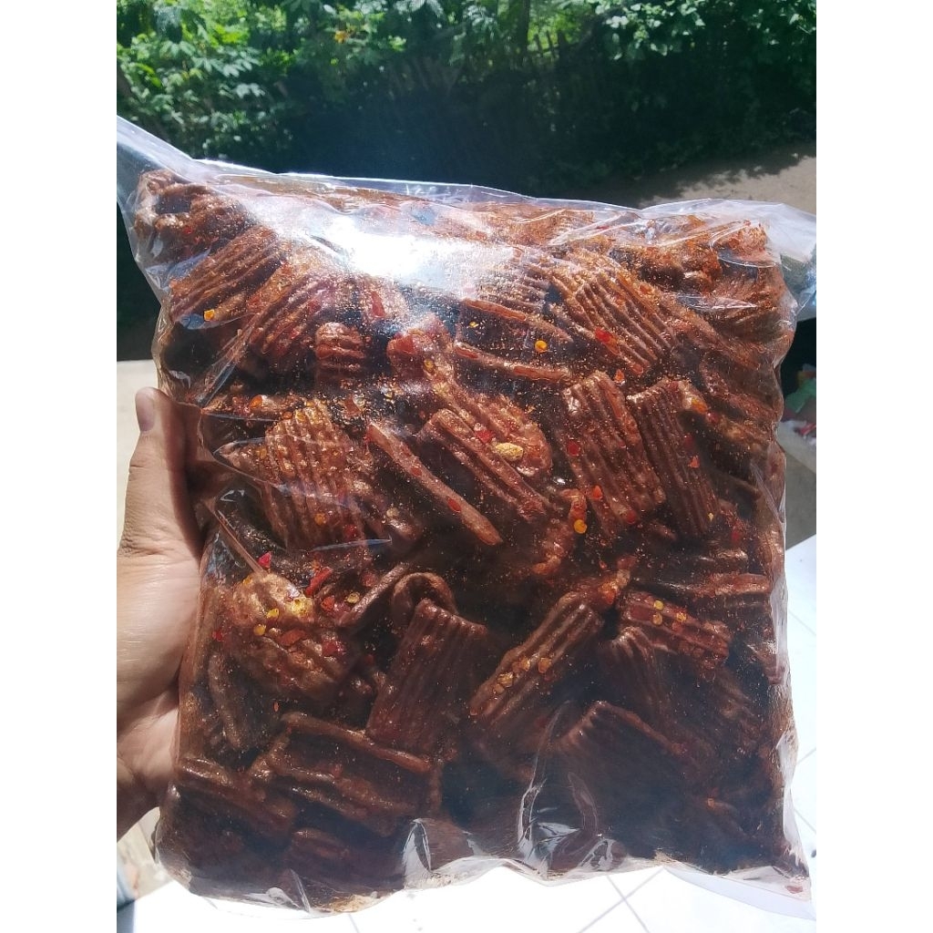 KRUPUK JENGKOL PEDAS DAUN JERUK 1KILO