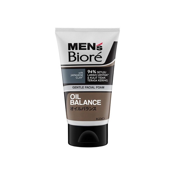 biore mens oil balance gentle facial foam
