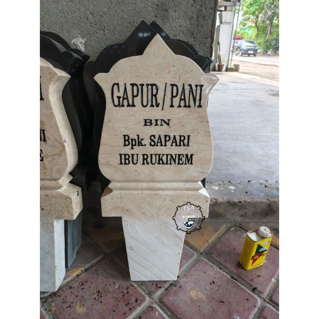 1 PCS NISAN MAKAM PATOK BATU MARMER TERMURAH/MAESAN PATOK MARMER/PATOK MAKAM BATU MARMER TERMURAH
