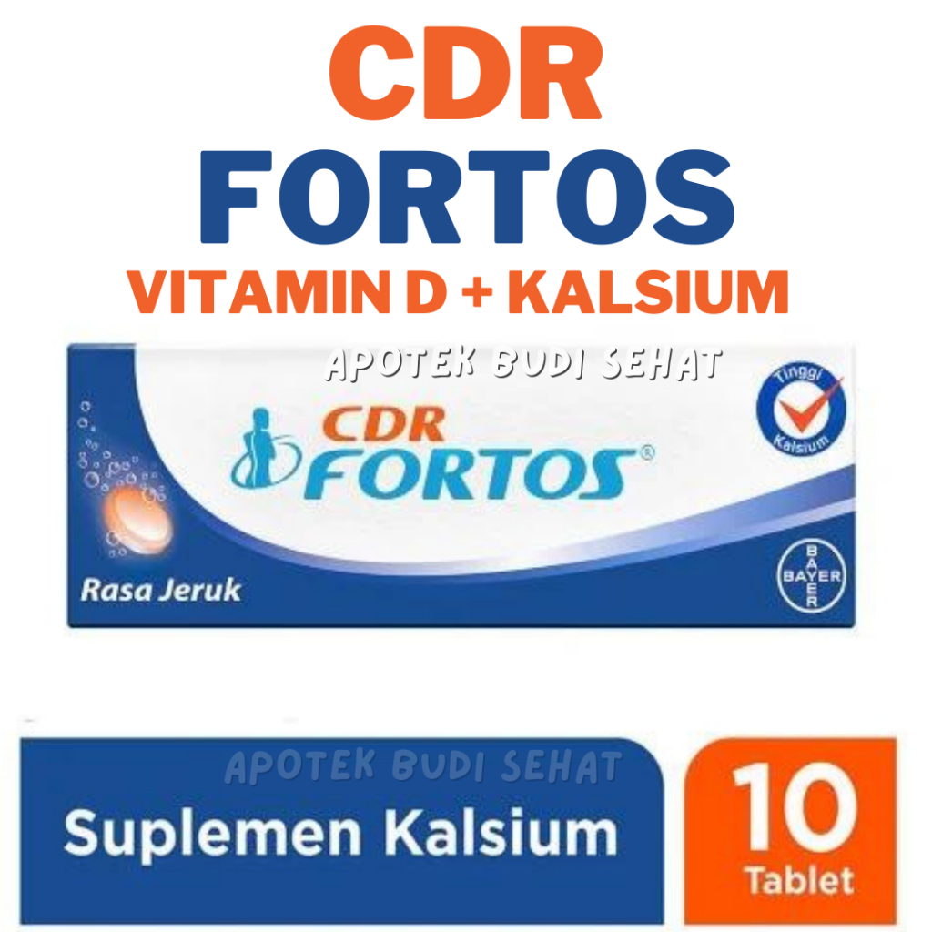 CDR Fortos Suplemen Kalsium 10 Tablet dengan Vitamin D untuk Kesehatan Tulang