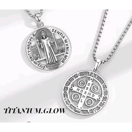 KALUNG MEDALI SANTO BENEDIKTUS TIATNIUM ROLO SALTNO