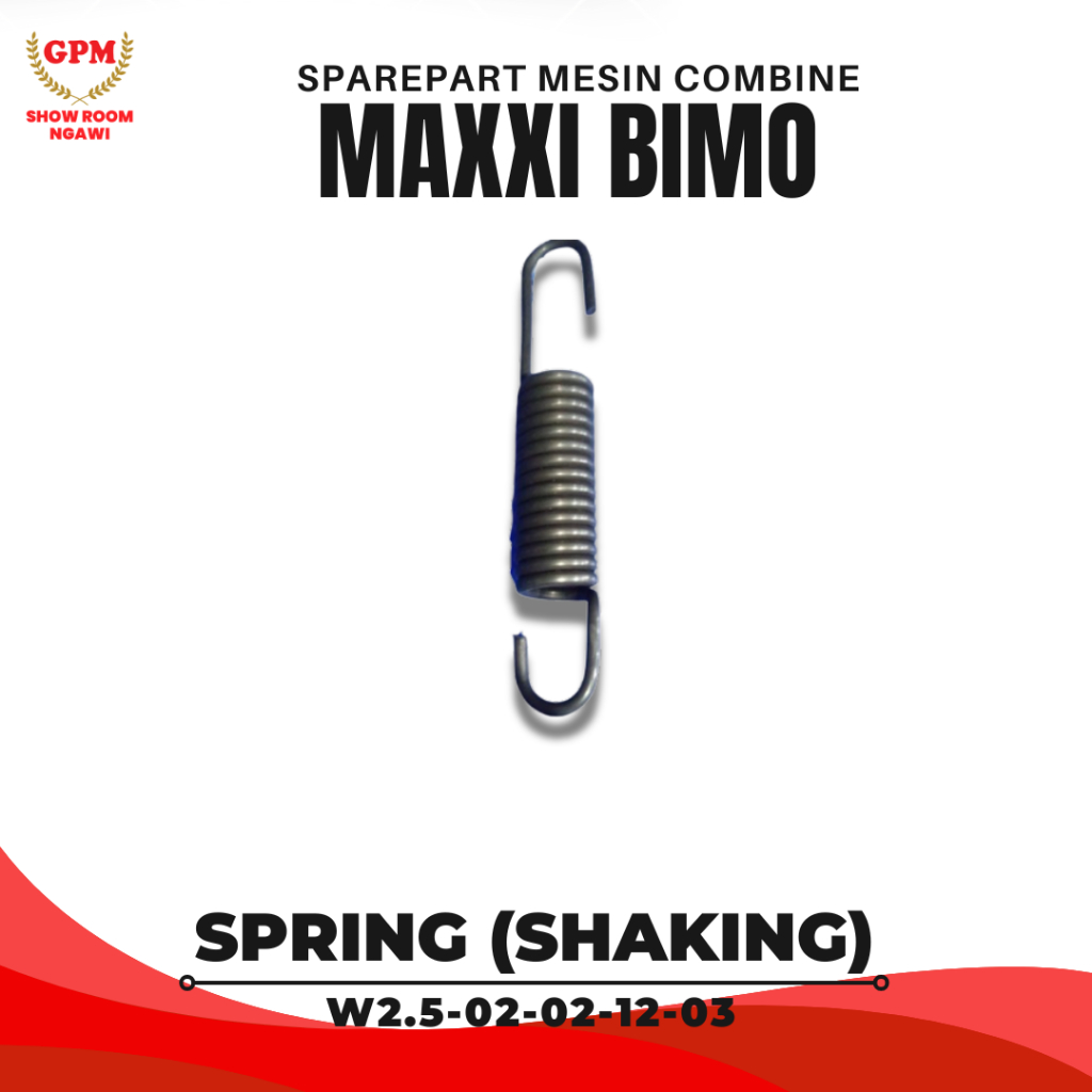 Sparepart Suku Cadang Spring Shaking W2.5-02-02-12-03 untuk Mesin Panen Padi Combine Harvester MAXXI