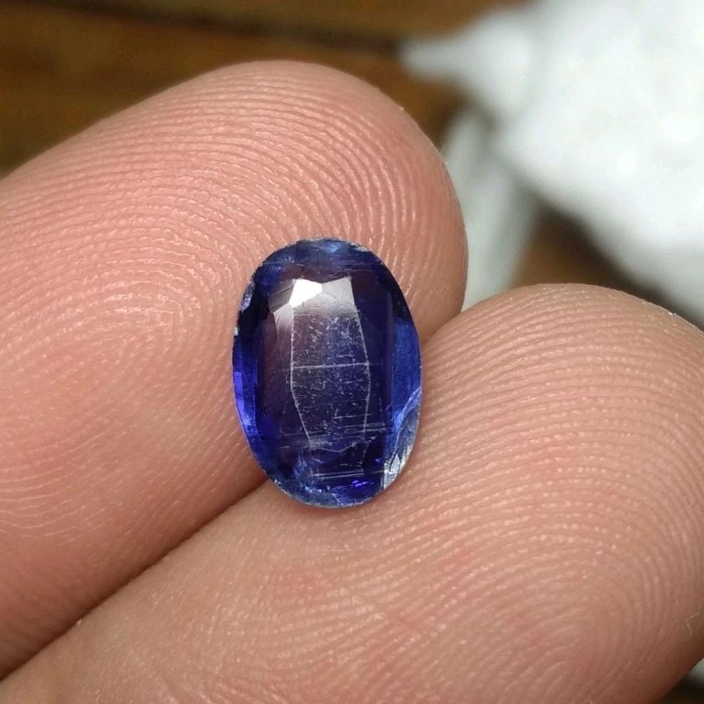 natural batu kyanite blue kristal bening warna safir srilanka