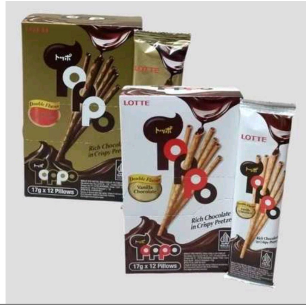 Lotte Toppo coklat stik 1 box isi 12