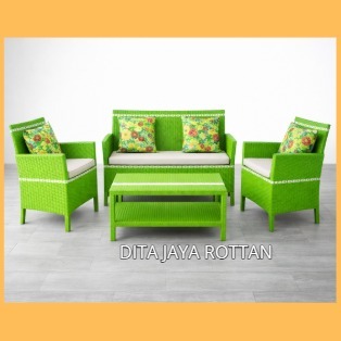 Kursi Sofa Hawai Santai Rotan Sintetis Isi 4, Best Seller. Kursi Teras Sofa Murah