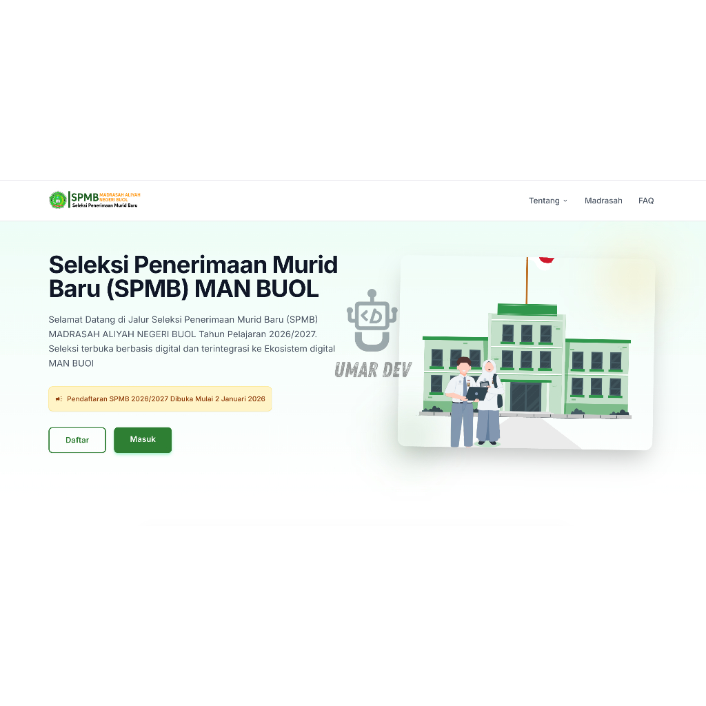 Source Code Aplikasi PPDB Online Madrasah/Sekolah - Website Pendaftaran Siswa Baru Laravel 12 Siap P