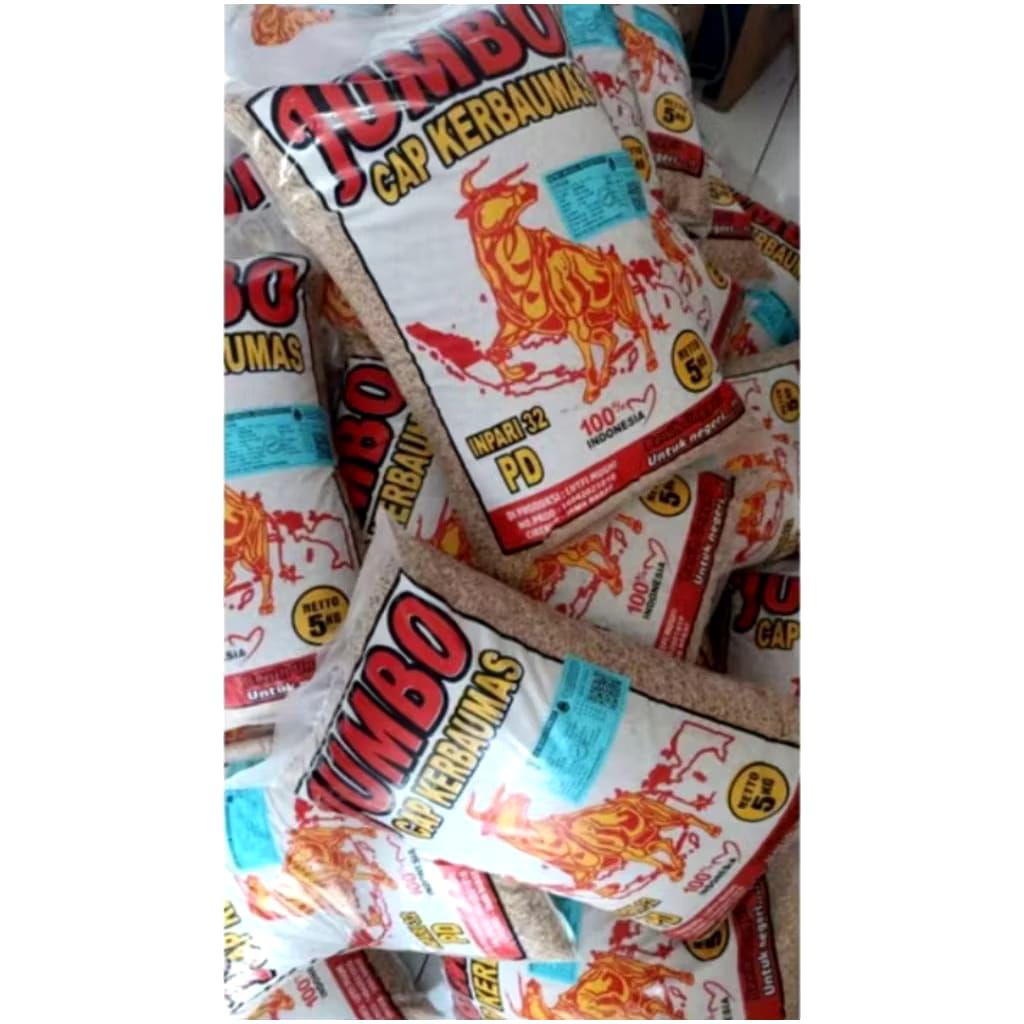 (5KG)BENIH BIBIT PADI PD JUMBO INPARI 32 CAP KERBAU MAS COD